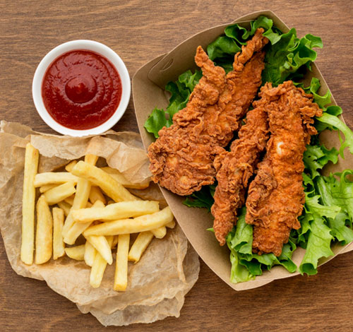 Chicken Wings and Fries